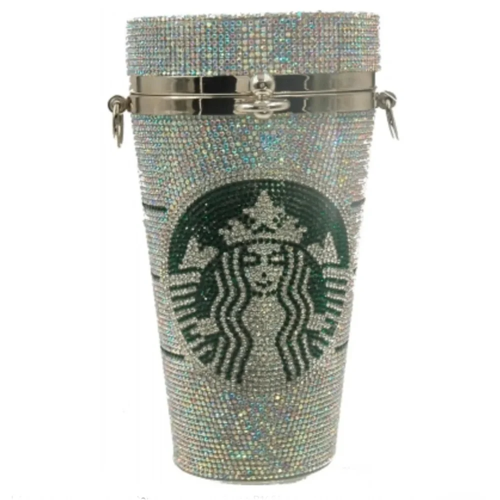 Starbucks Silver & Green Rhinestone Crossbody Purse - Picture 13 of 13